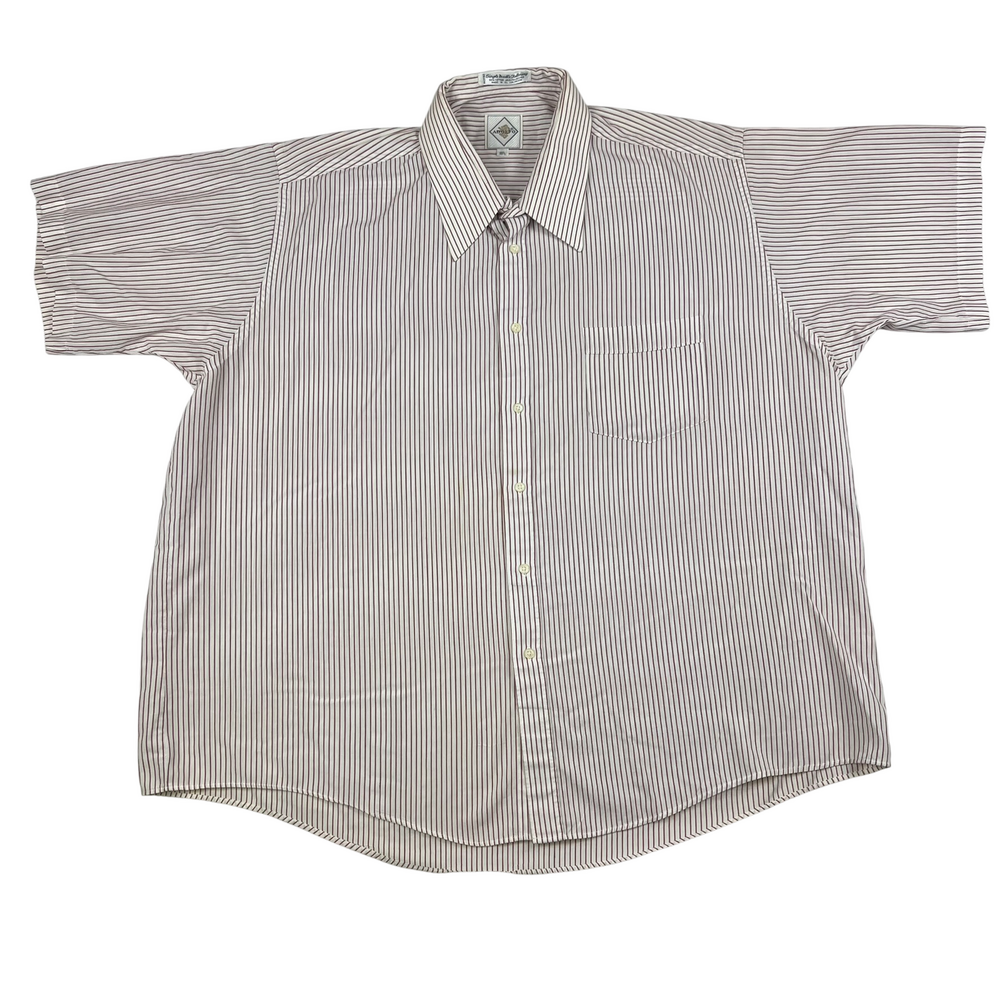 Adolfo Shirt Mens Size 18.5 Stripe Button-Down Dress Single Needle Tailoring